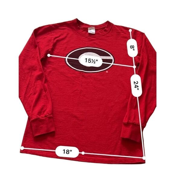 University of Georgia G Women' long sleeves tee size S Made in USA - Picture 6 of 8